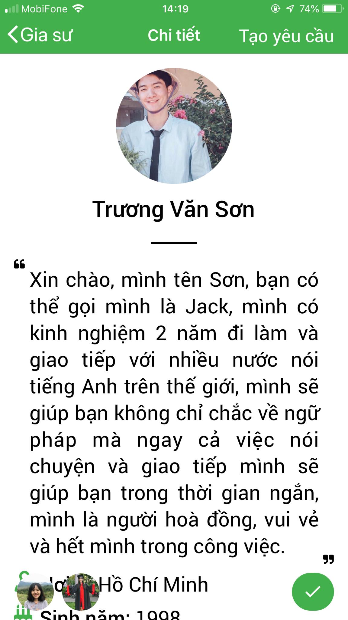 App Daykemtainha.vn tiếng Anh Online